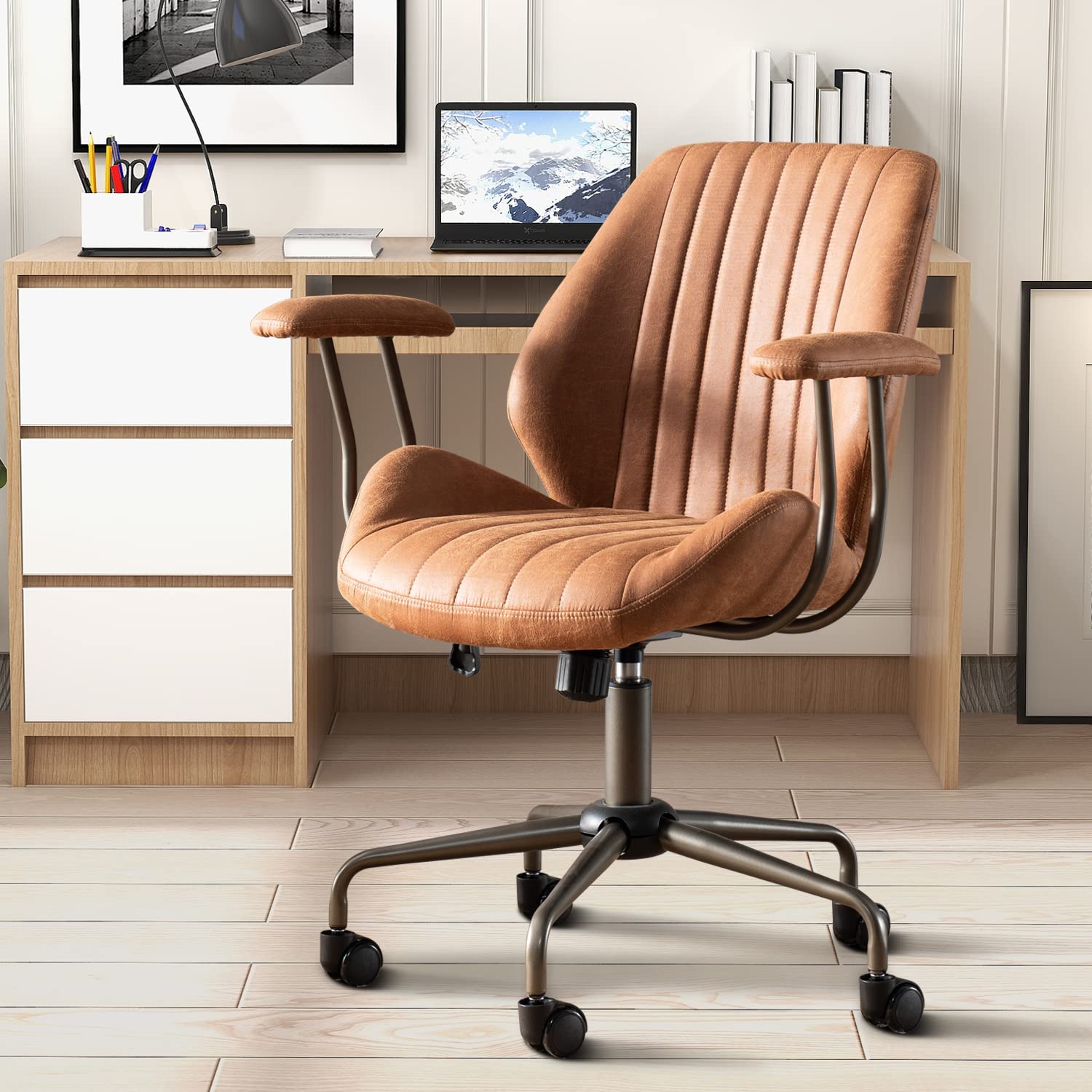 Task Chair Mid Back - Mid Back Ergonomic Office Chair, Faux