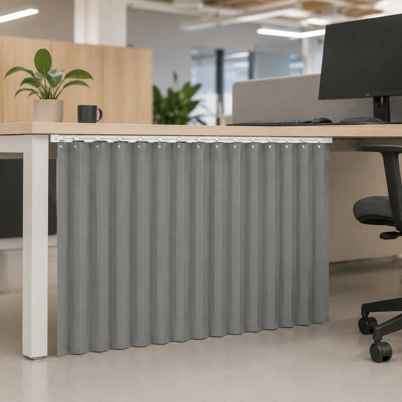 Office Furniture And Desks - Desk Privacy Curtain Wind Blocking Office