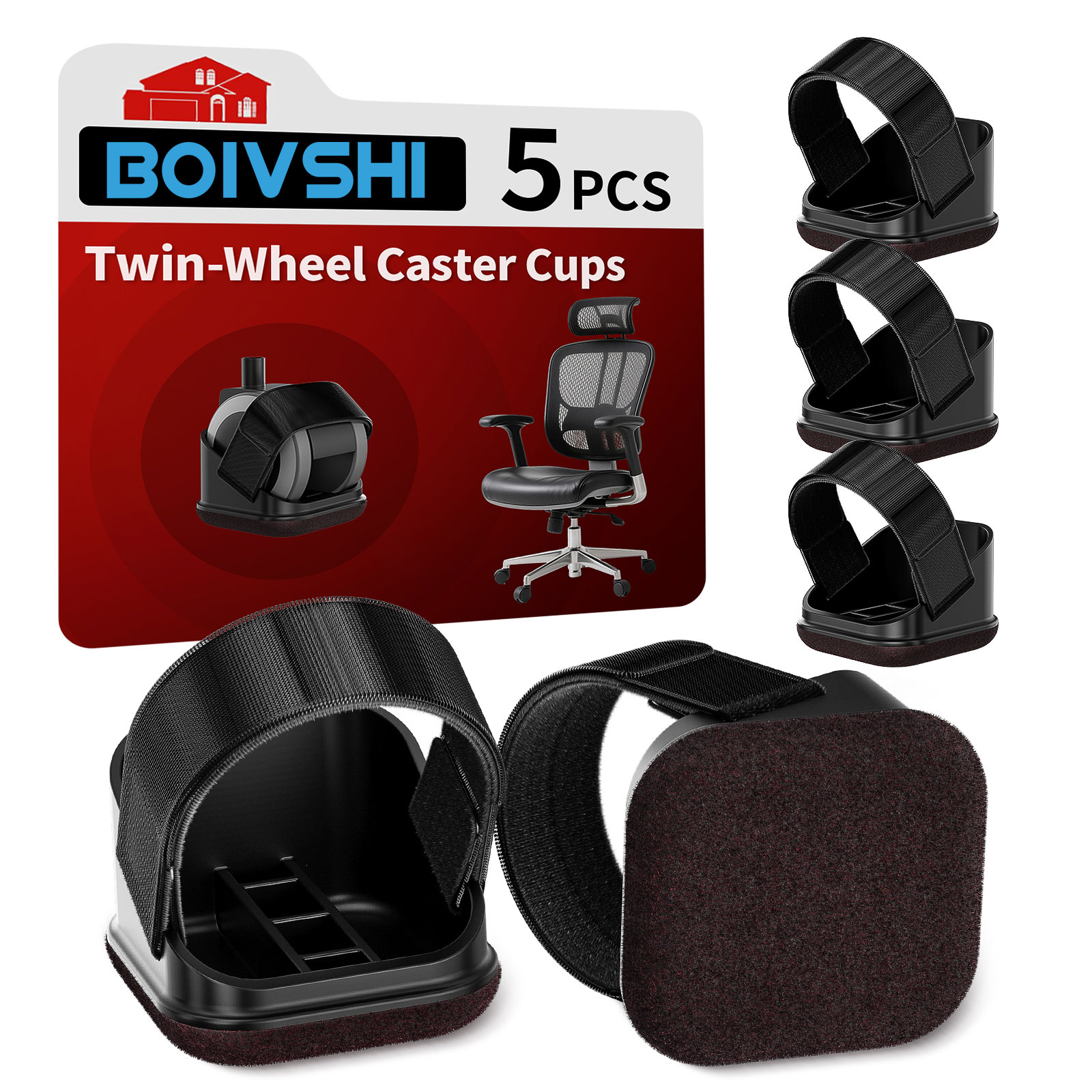 Office Furniture Heaven - 5PCS Chair Leg Protectors Office Chair
