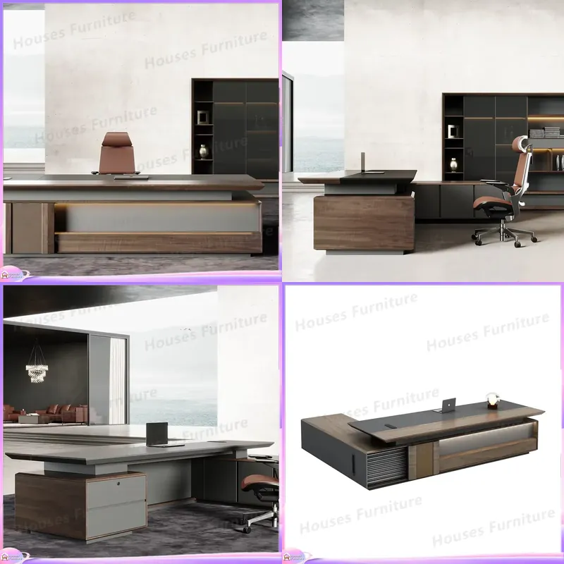 Office Furniture And Desks - Luxury Executive Desk Solid Wood Office