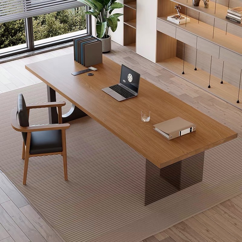 Office Furniture And Desks - Italian Acrylic Floating Wooden Office Desk