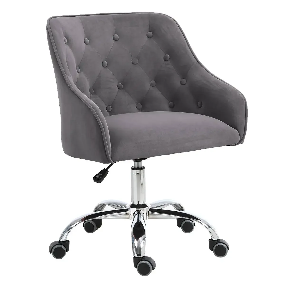 87CM Velvet Office Chair Desk  - Task Chair Mid Back ulasan dan harga