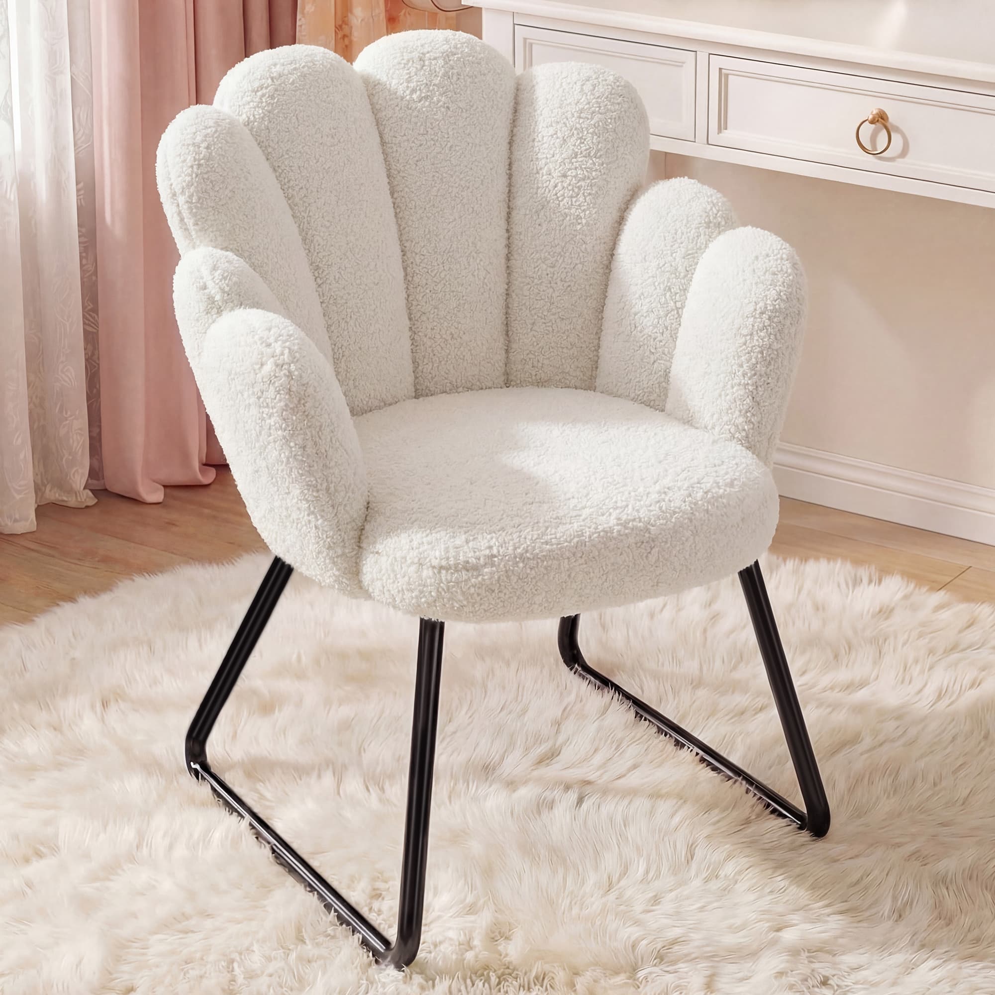 EnHomee Teddy Fleece Accent Ch - Office X Furniture ulasan dan harga