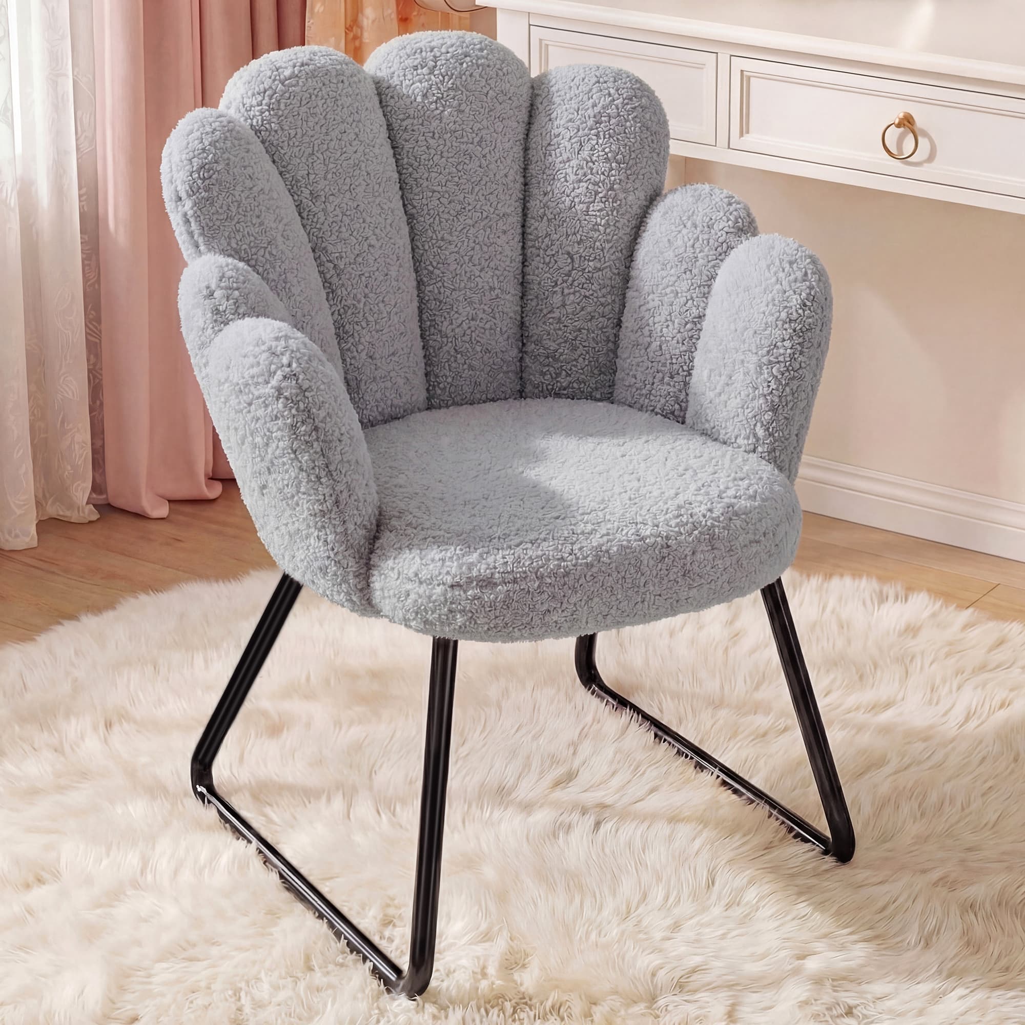 EnHomee Teddy Fleece Accent Ch - Office X Furniture ulasan dan harga