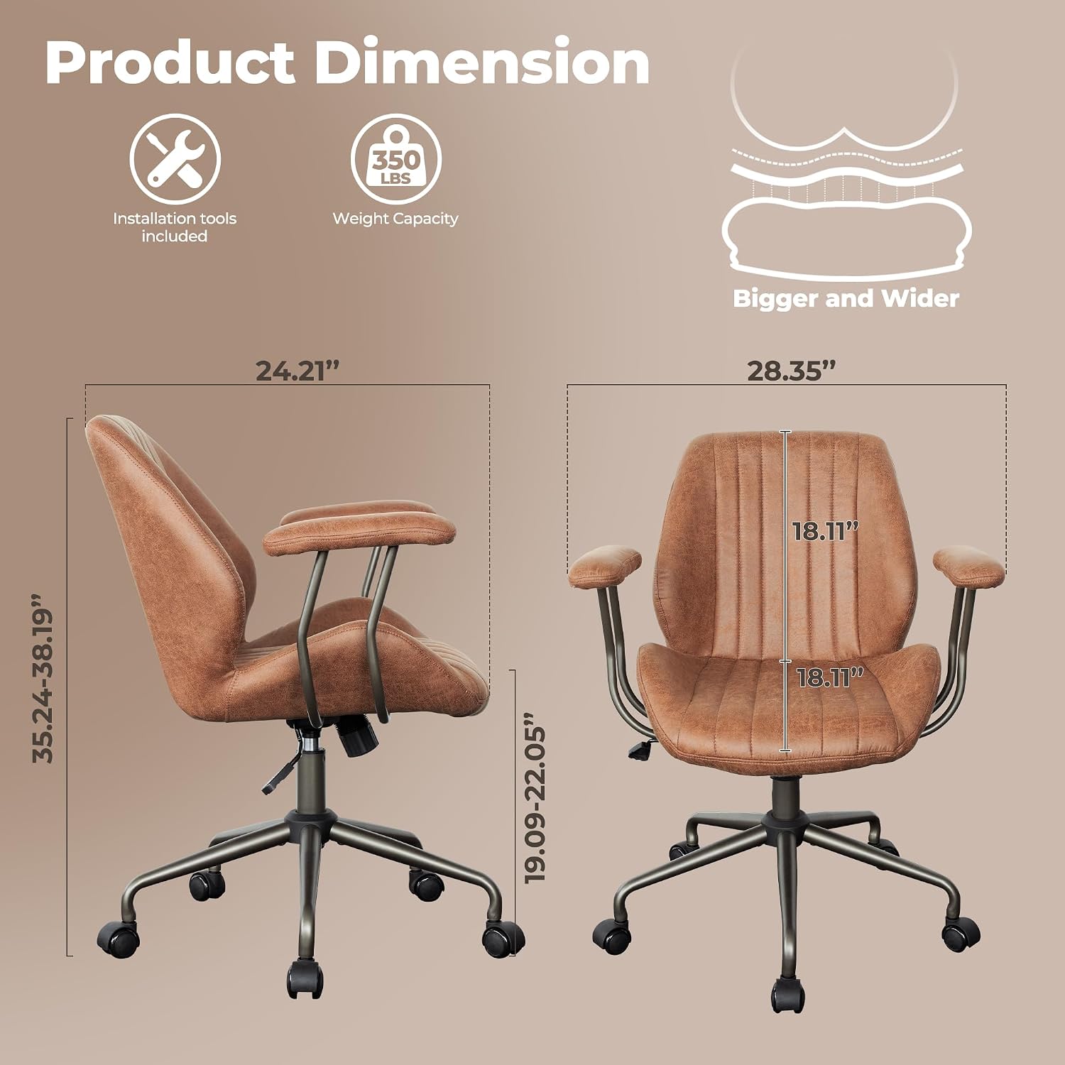 Mid Back Ergonomic Office Chai - Task Chair Mid Back ulasan dan harga