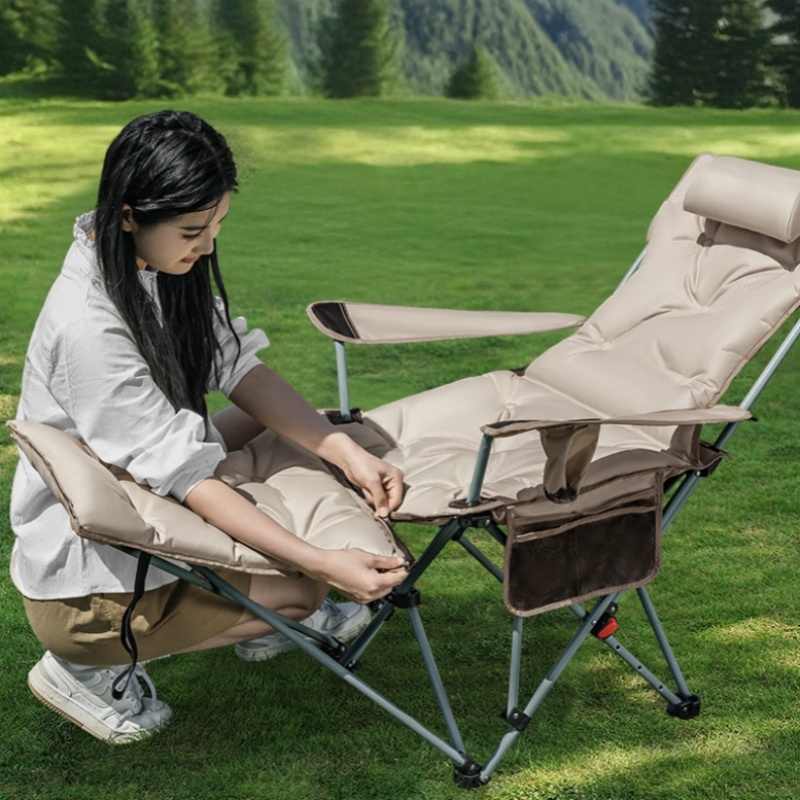 Folding Camping Chair Recliner - Visitor Chair Padded ulasan dan harga