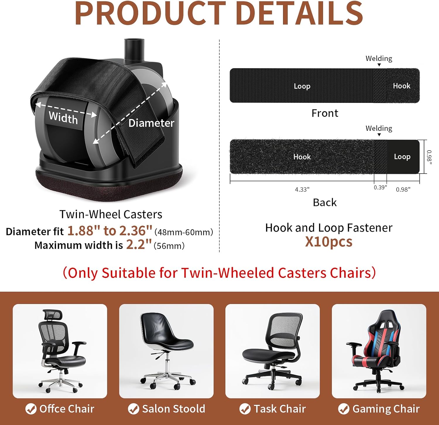 5PCS Chair Leg Protectors Offi - Office Furniture Heaven ulasan dan harga