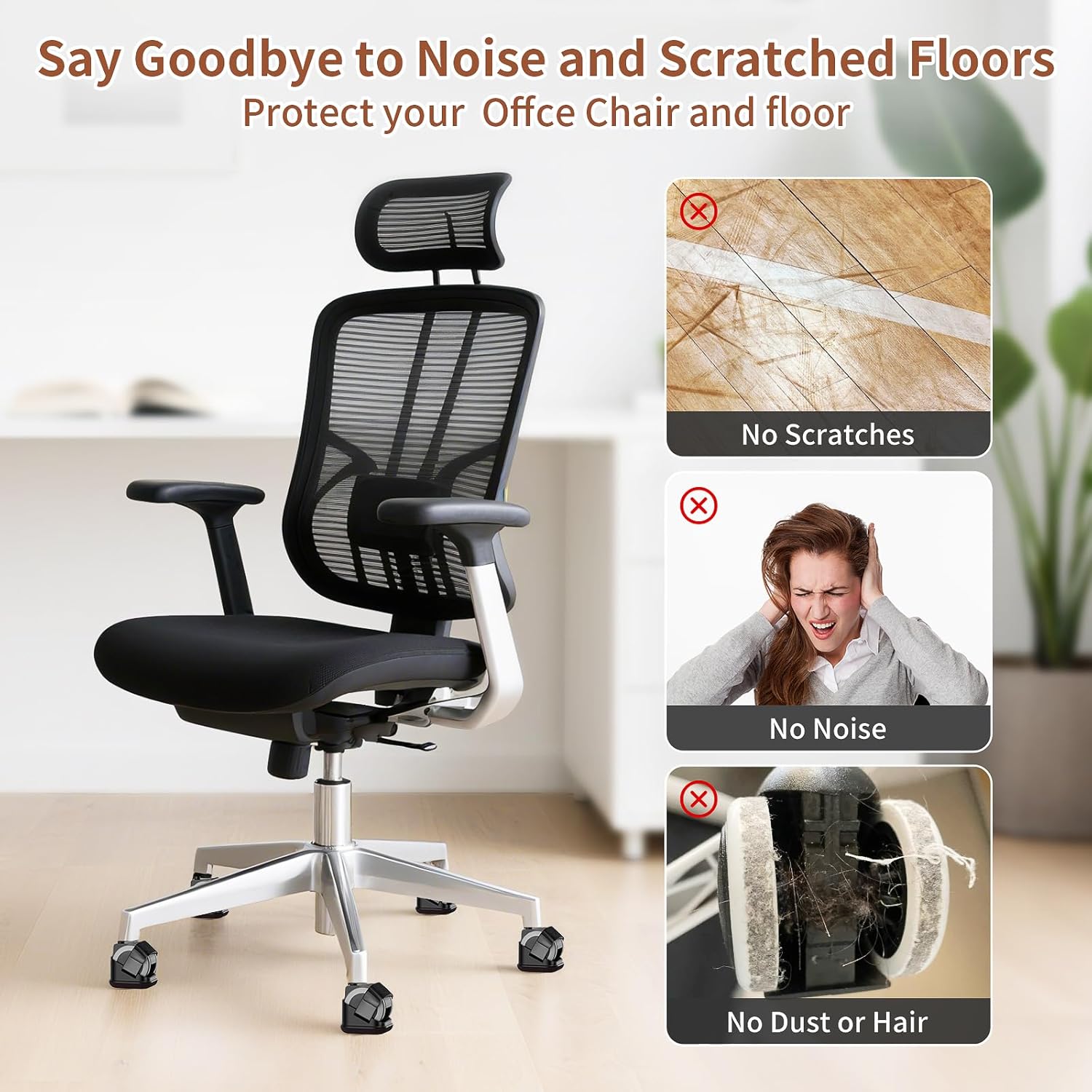 5PCS Chair Leg Protectors Offi - Office Furniture Heaven ulasan dan harga