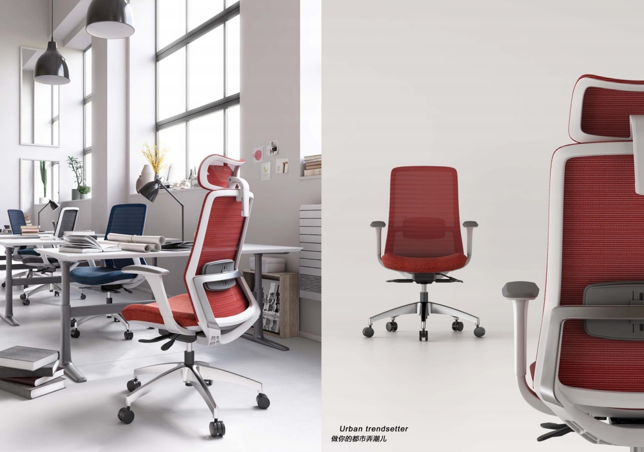 Fabric Mid Back Ergonomic Mesh - Task Chair Mid Back ulasan dan harga