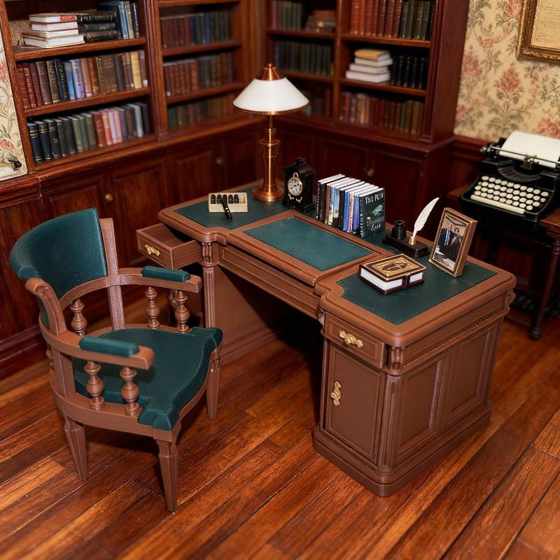 1:12 Scale Dollhouse Mini Vint - Office Furniture And Desks ulasan dan harga