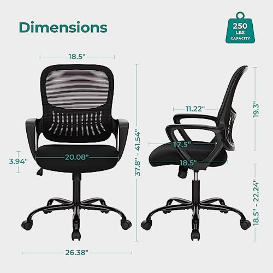 Home Office Chair, Mid Back Co - Task Chair Mid Back ulasan dan harga