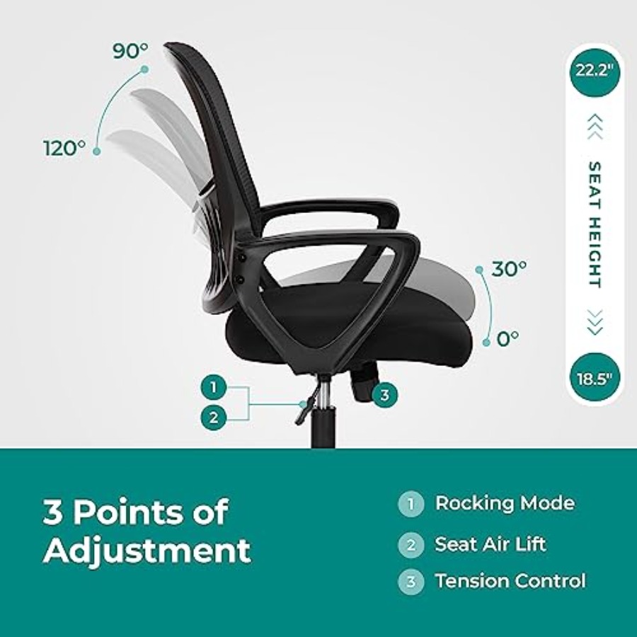 Home Office Chair, Mid Back Co - Task Chair Mid Back ulasan dan harga
