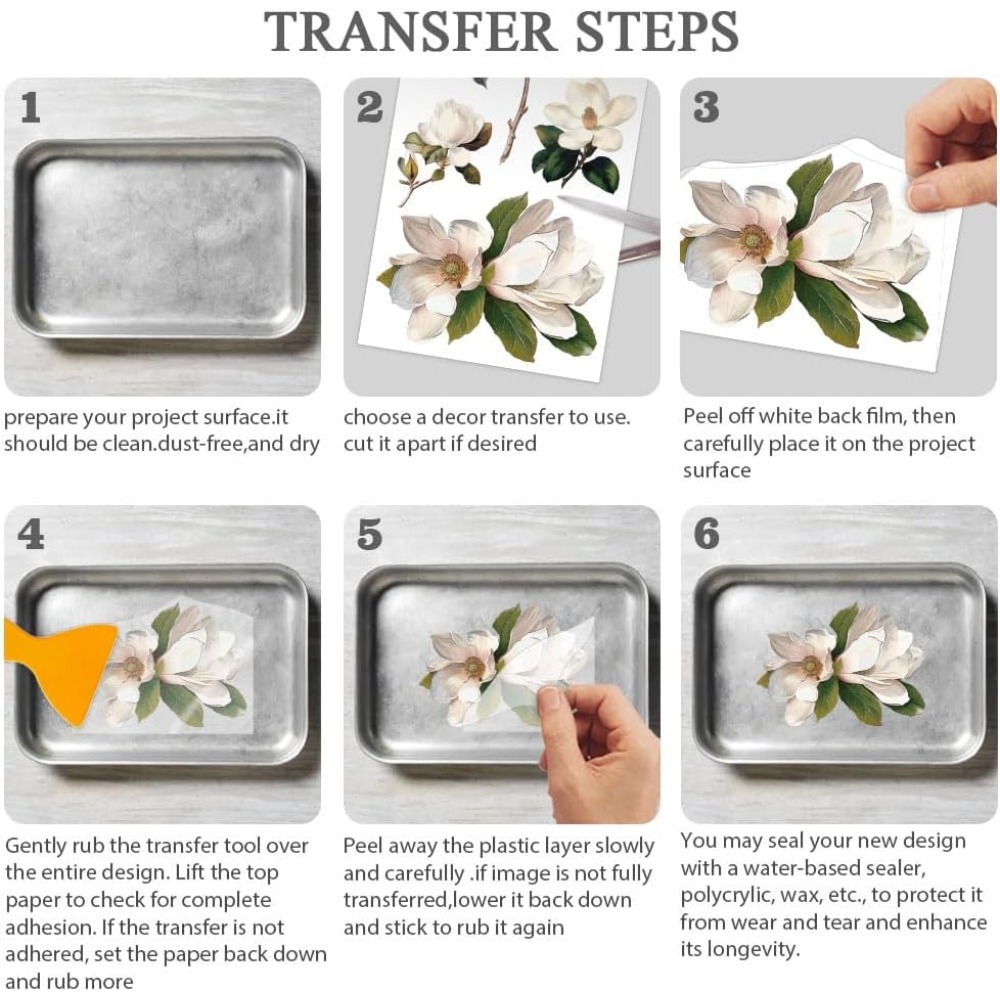 3pcs/Set Rose Rub on Transfers - Office Furniture Group ulasan dan harga