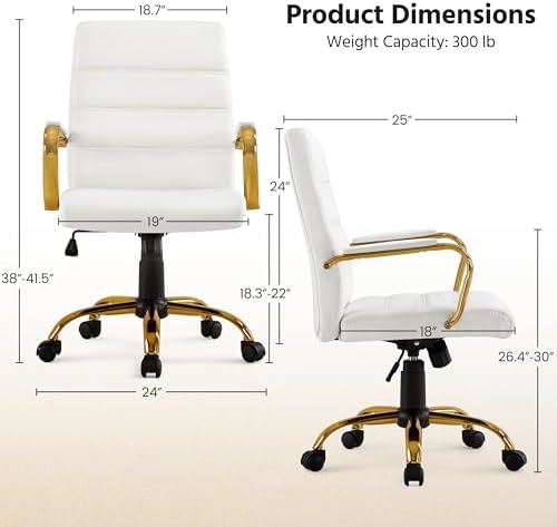 Mid-Back Office Chair PU Leath - Task Chair Mid Back ulasan dan harga