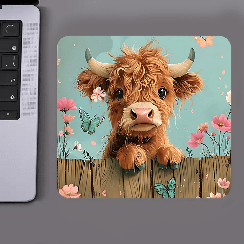 Brand Cute Highland Cow Mouse  - Office Furniture Brand ulasan dan harga