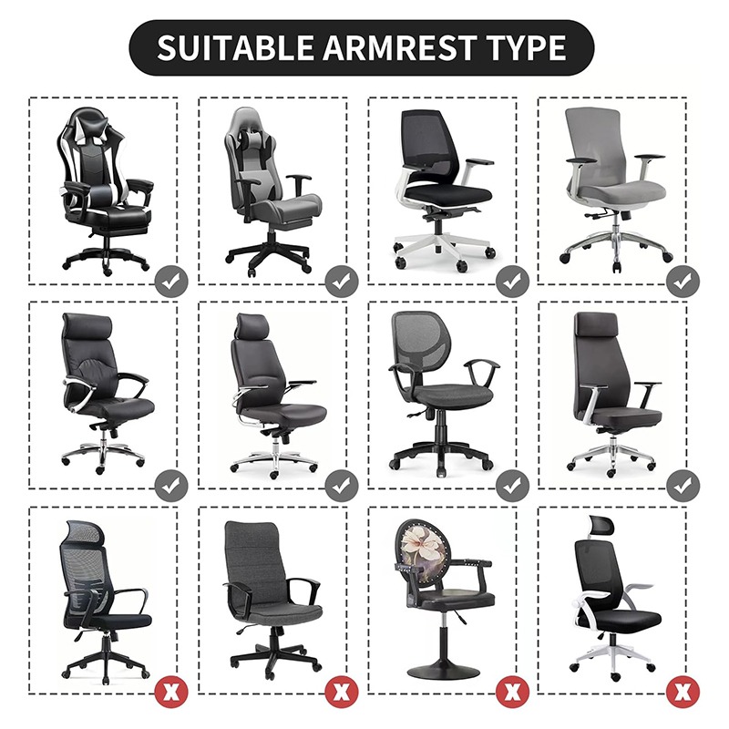 2 Pcs Office Chair Armrest Cov - Visitor Chair Padded ulasan dan harga