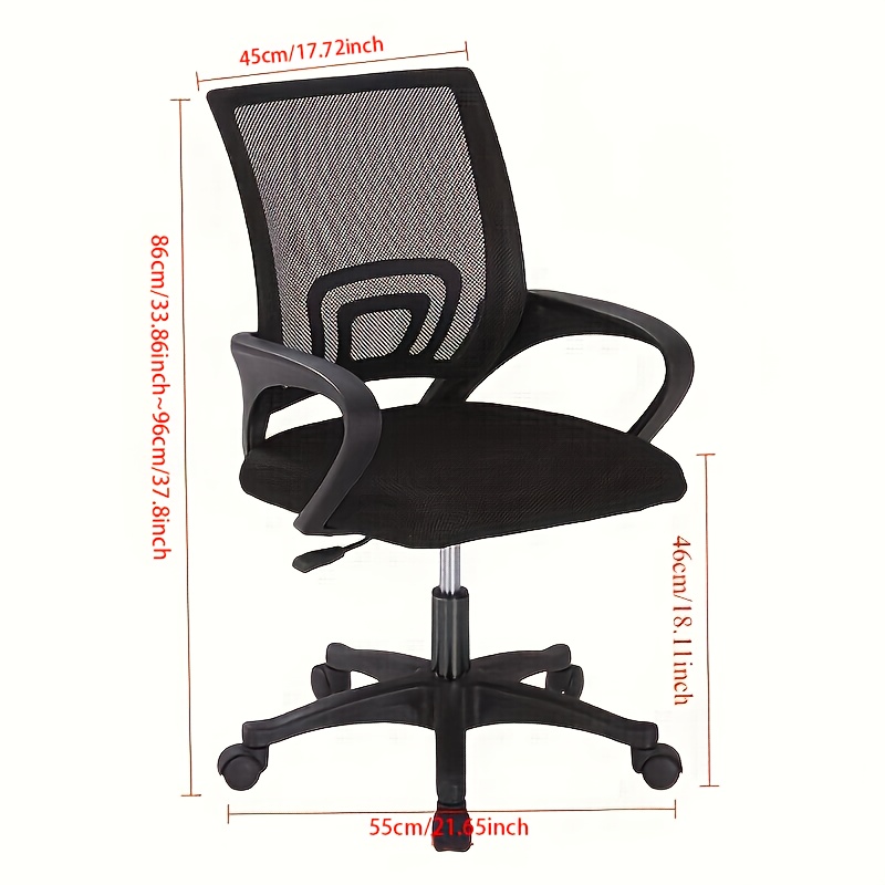1pc Office Chair, Ergonomic Co - Task Chair Mid Back ulasan dan harga