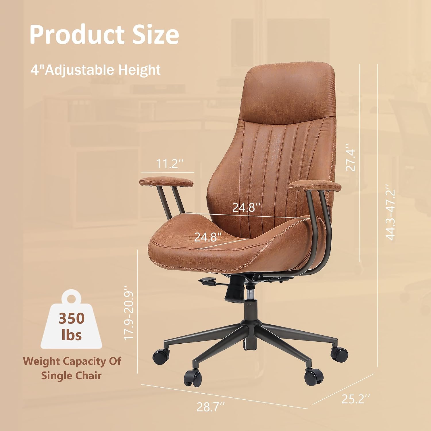 High Back Home Office Chair, M - Task Chair Mid Back ulasan dan harga