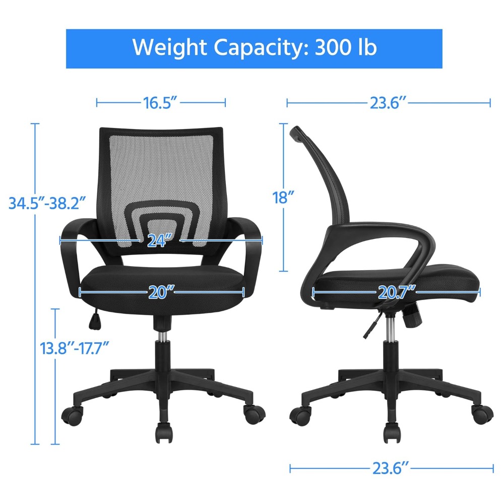 Mid-Back Mesh Ergonomic Office - Task Chair Mid Back ulasan dan harga