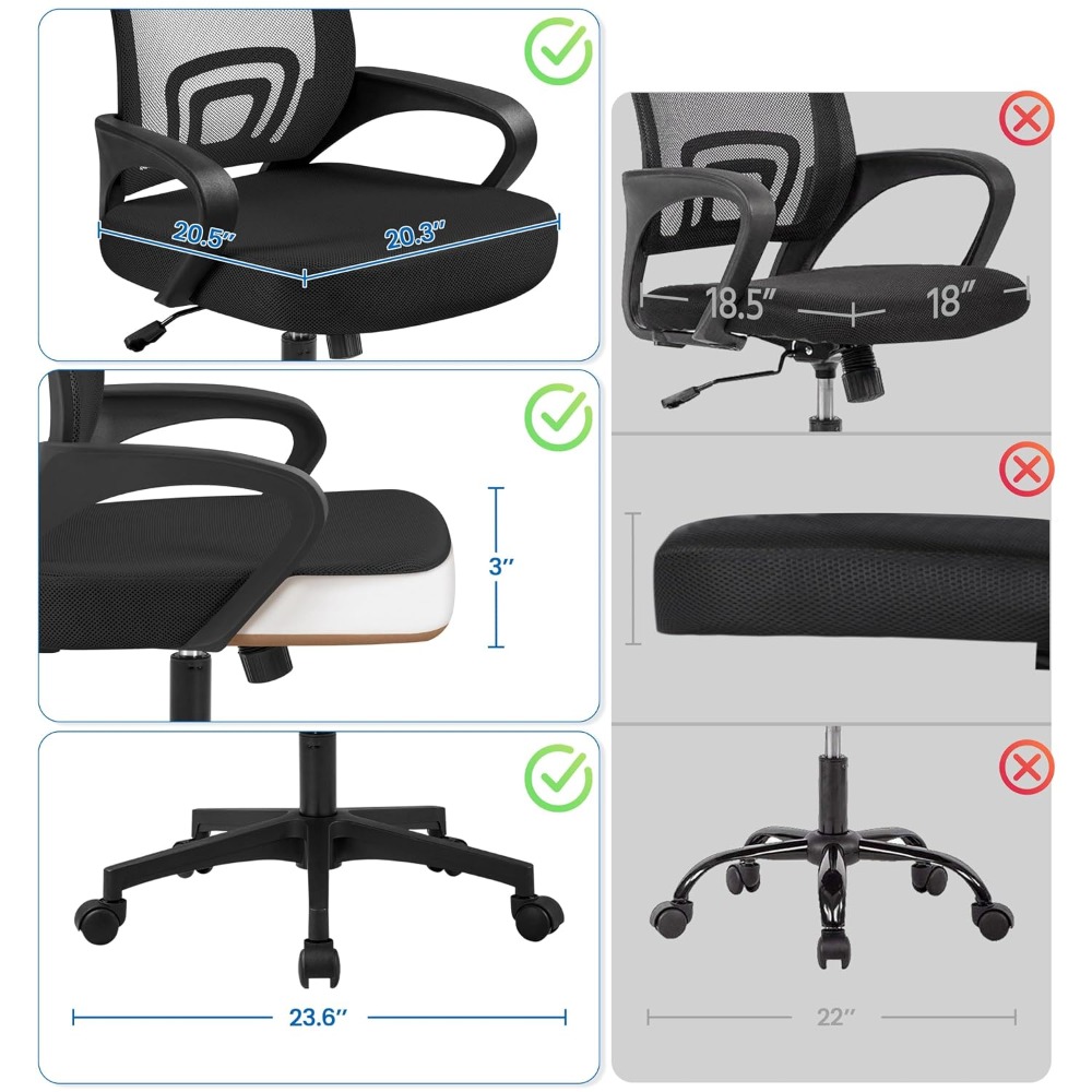 Mid-Back Mesh Ergonomic Office - Task Chair Mid Back ulasan dan harga