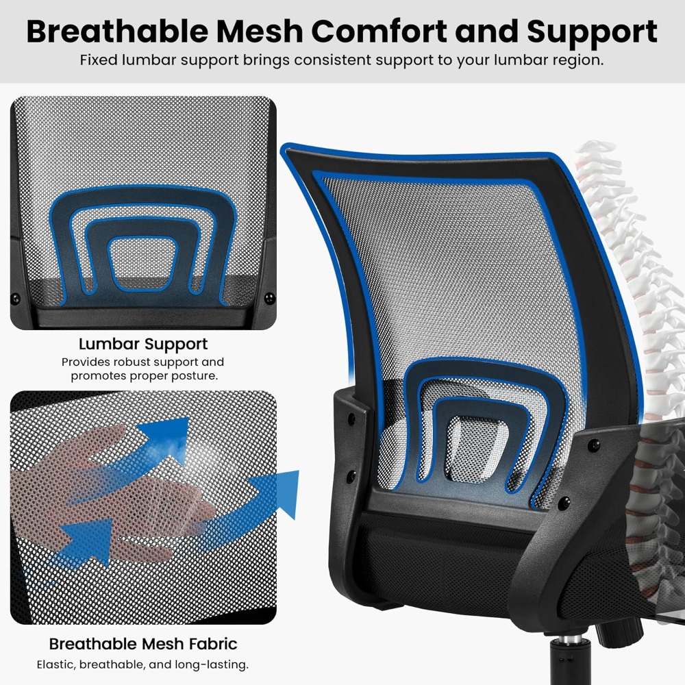Mid-Back Mesh Ergonomic Office - Task Chair Mid Back ulasan dan harga