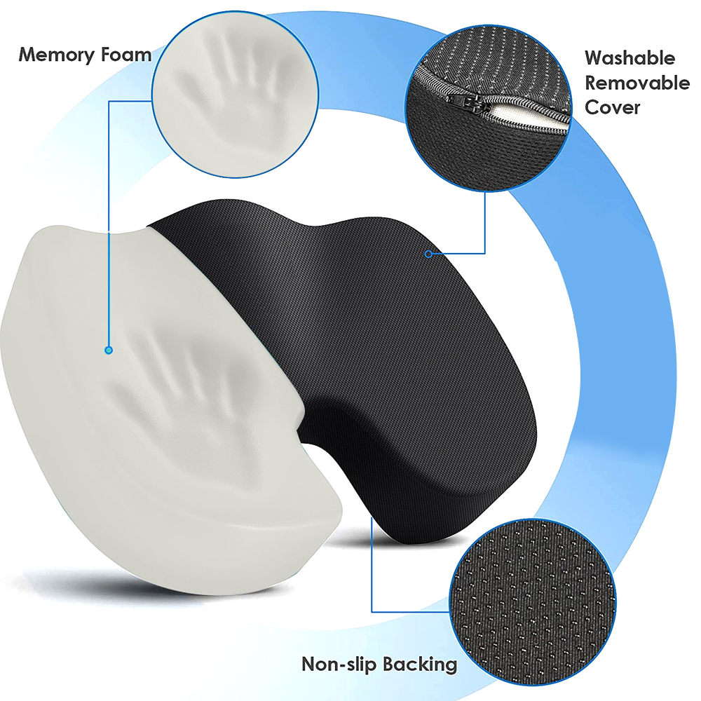 Travel Coccyx Seat Cushion Mem - Visitor Chair Padded ulasan dan harga