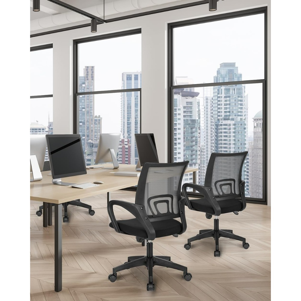Black Mesh Gaming Office Chair - Task Chair Mid Back ulasan dan harga