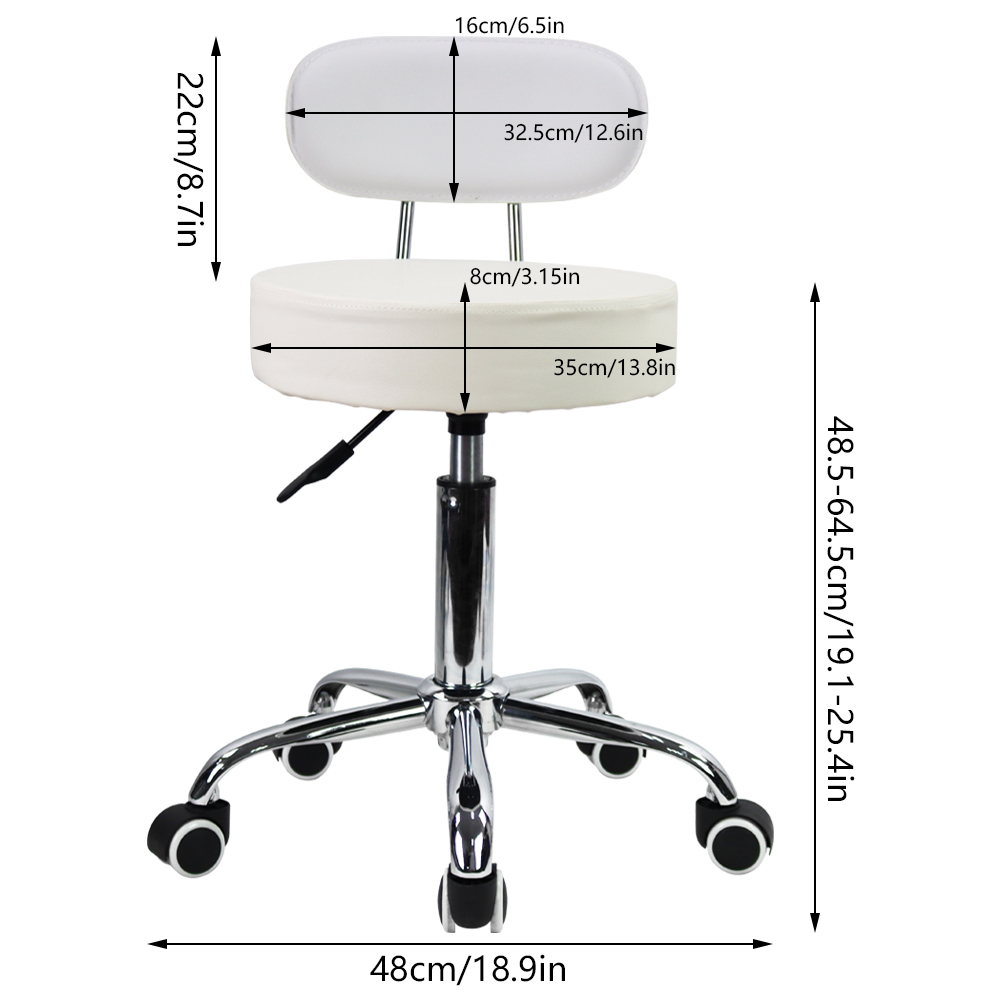 CANBOUN PU Leather Rolling Sto - Task Chair Mid Back ulasan dan harga
