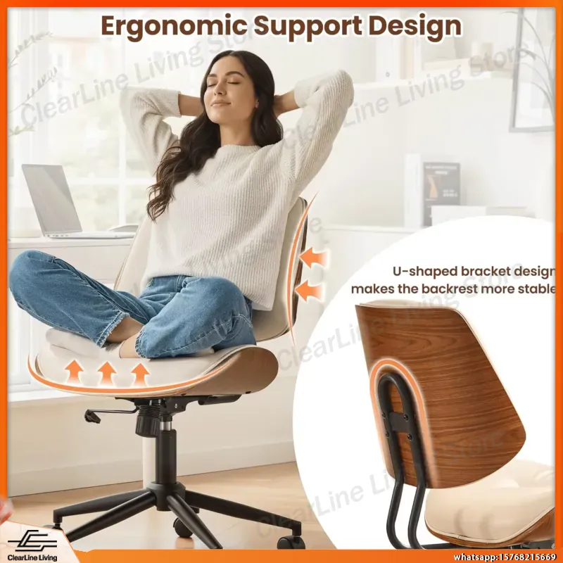 Modern PU Leather Office Chair - Task Chair Mid Back ulasan dan harga