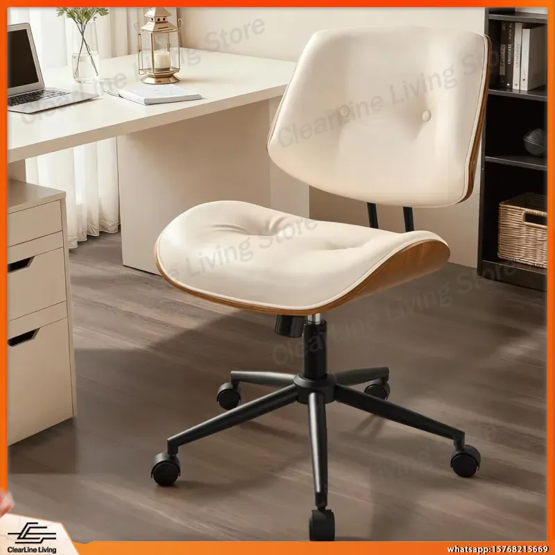Modern PU Leather Office Chair - Task Chair Mid Back ulasan dan harga