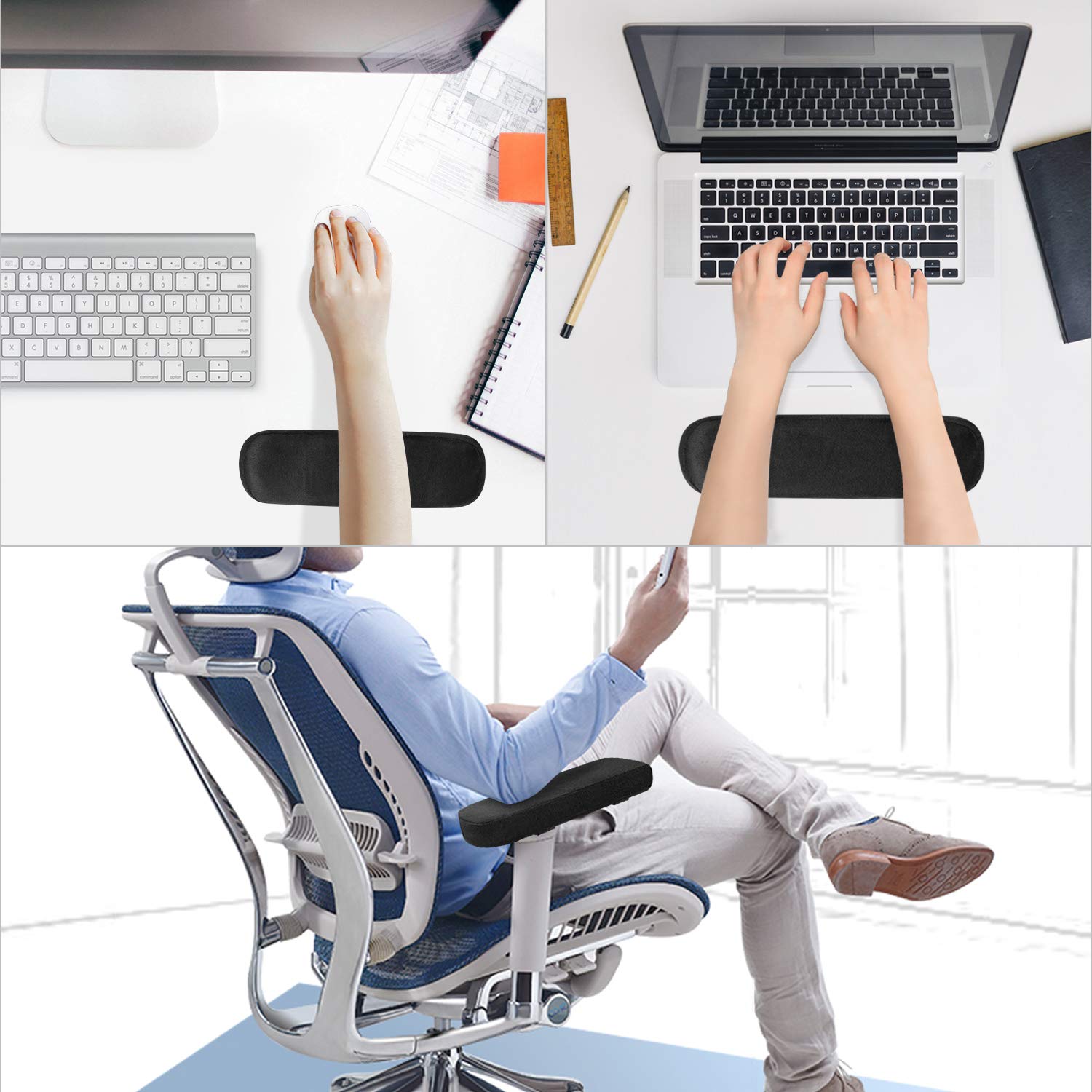 2/4/8PCS Chair Armrest Pads Me - Visitor Chair Padded ulasan dan harga