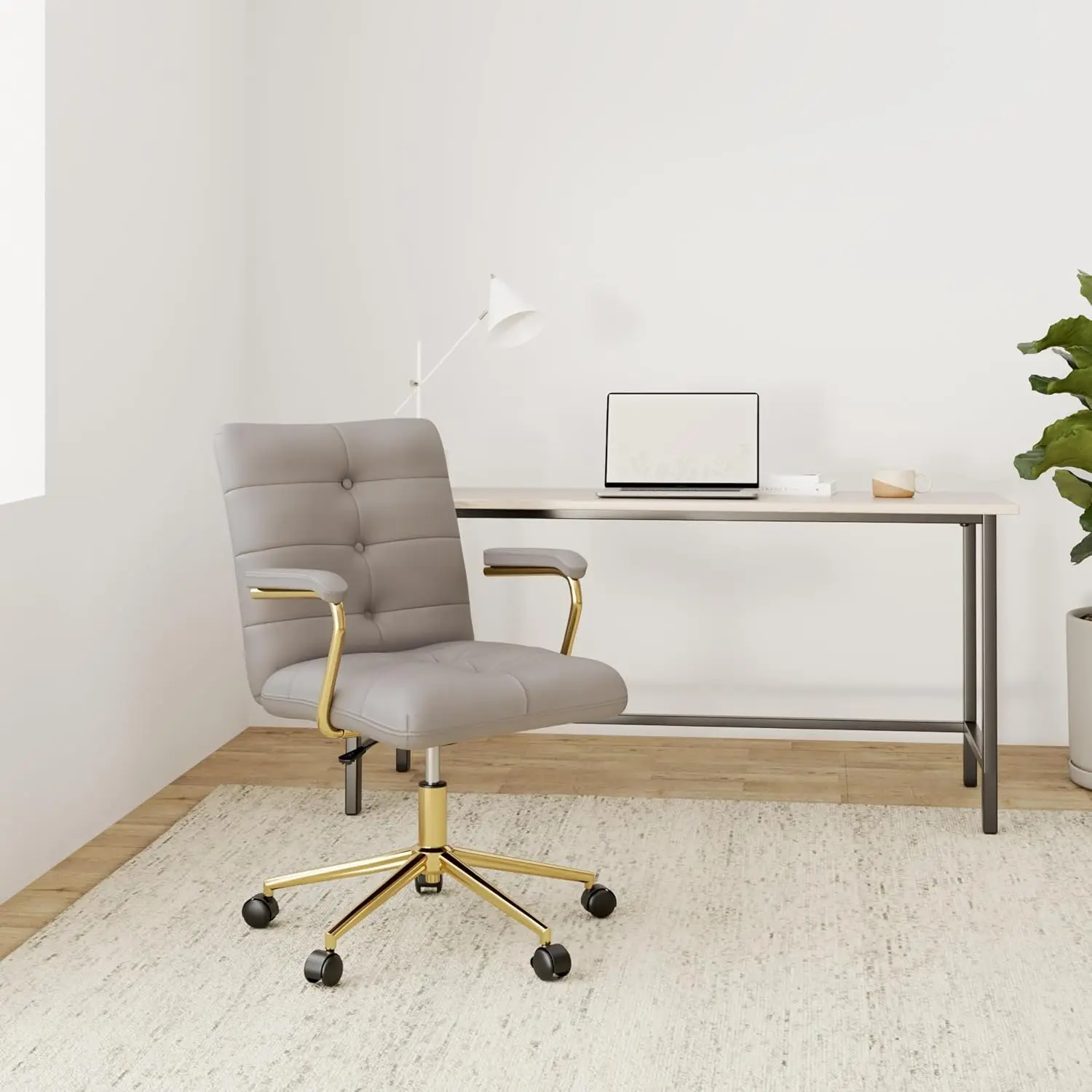 Velvet Home Office Desk Chair, - Task Chair Mid Back ulasan dan harga